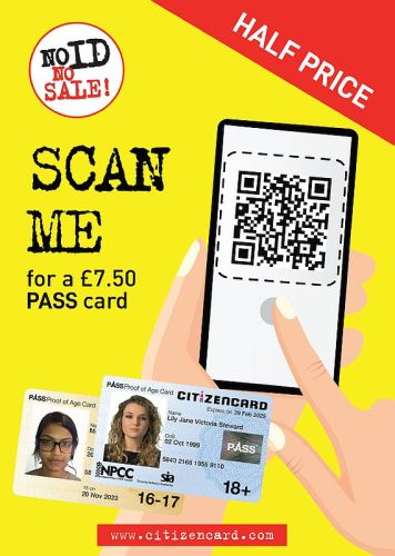 'No ID, No Sale!' Scan Me Discounted CitizenCard Poster